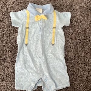 Infant bow tie romper